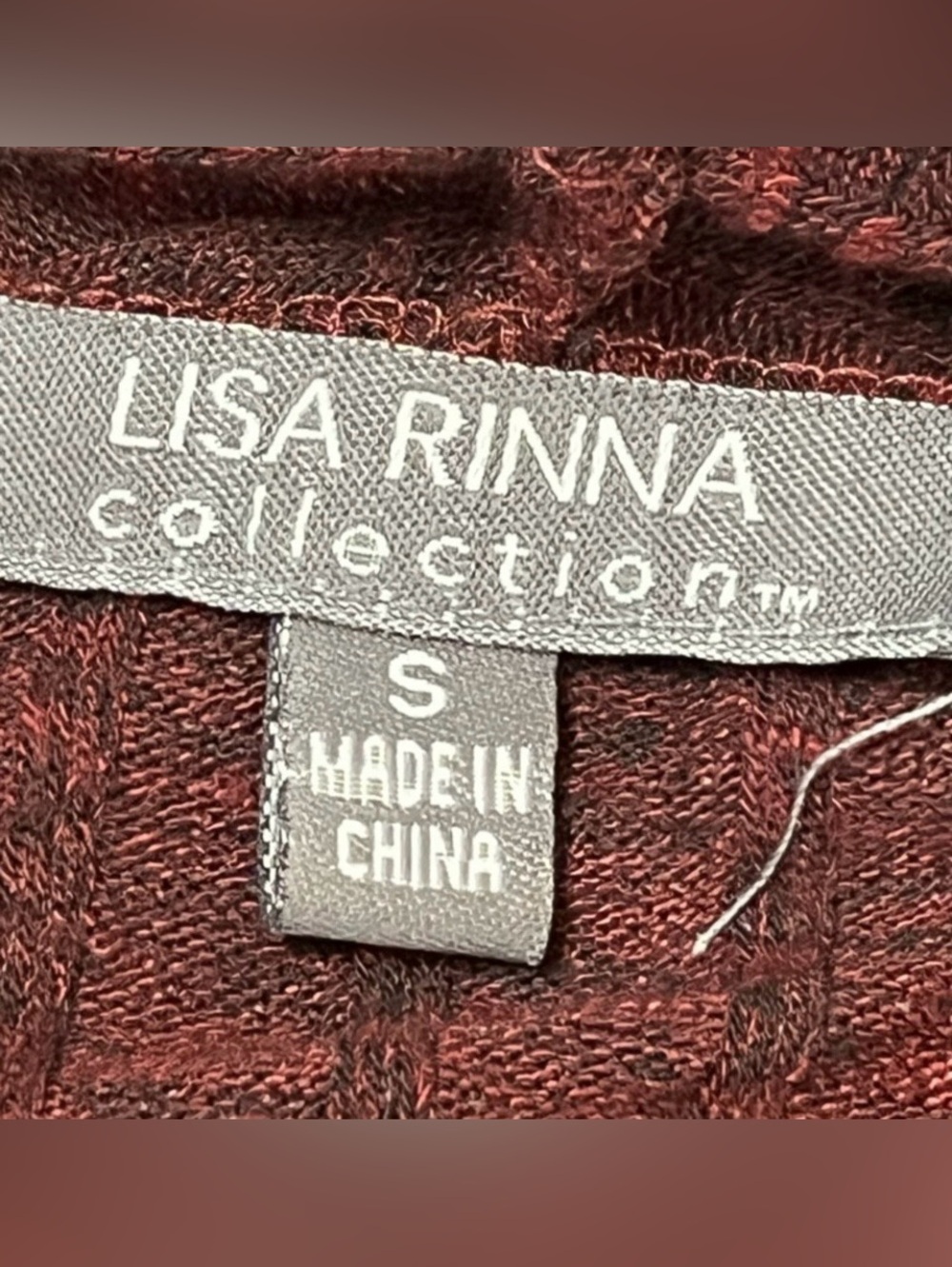 Lisa Rinna Collection Burgundy Longline Ribbed Cardigan Size S Cozy Fall Capsule - Picture 7 of 8